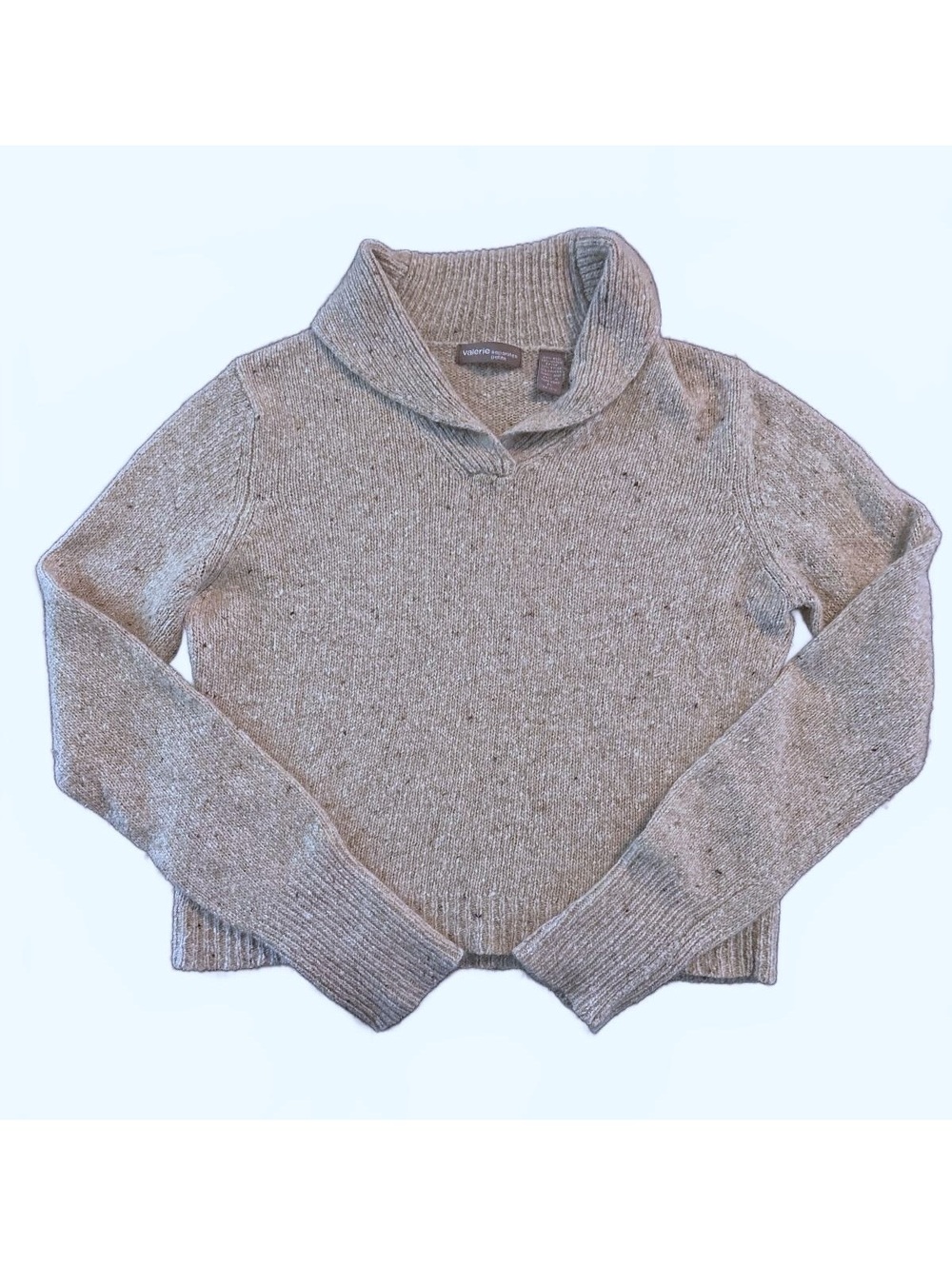 Valerie Stevens Soft Wool Blend Collared Sweater - Woman’s Petite Medium